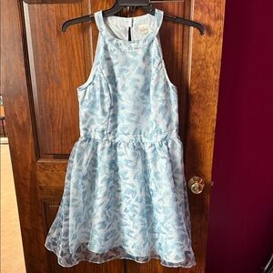 LC Lauren Conrad Light Blue Floral Kids Dress